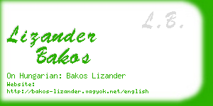 lizander bakos business card